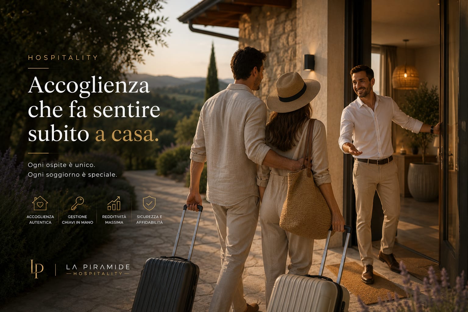 Accoglienza degli ospiti in una casa vacanze