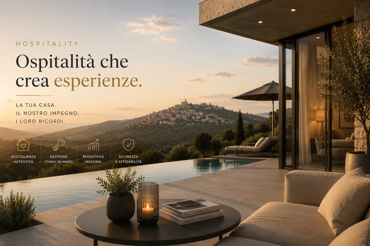 Terrazza panoramica di una casa vacanze